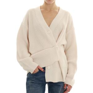 CARDIGAN ASIMMETRICO PANNA